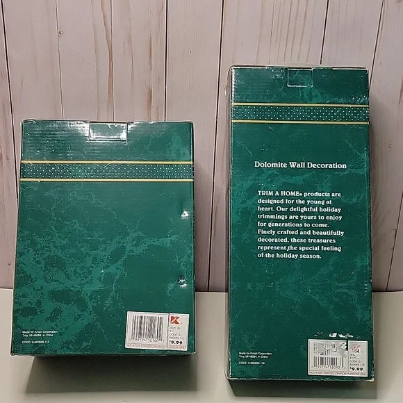 Lot of 2 Vintage Kmart Trim A Home Dolomite Figurine/ Wall Decoration Snowman - Picture 12 of 14